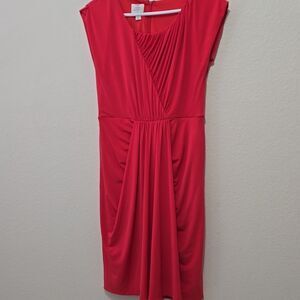 Suzi Chin for Maggy Boutique Stretch Jersey Dress in Orange Size 8